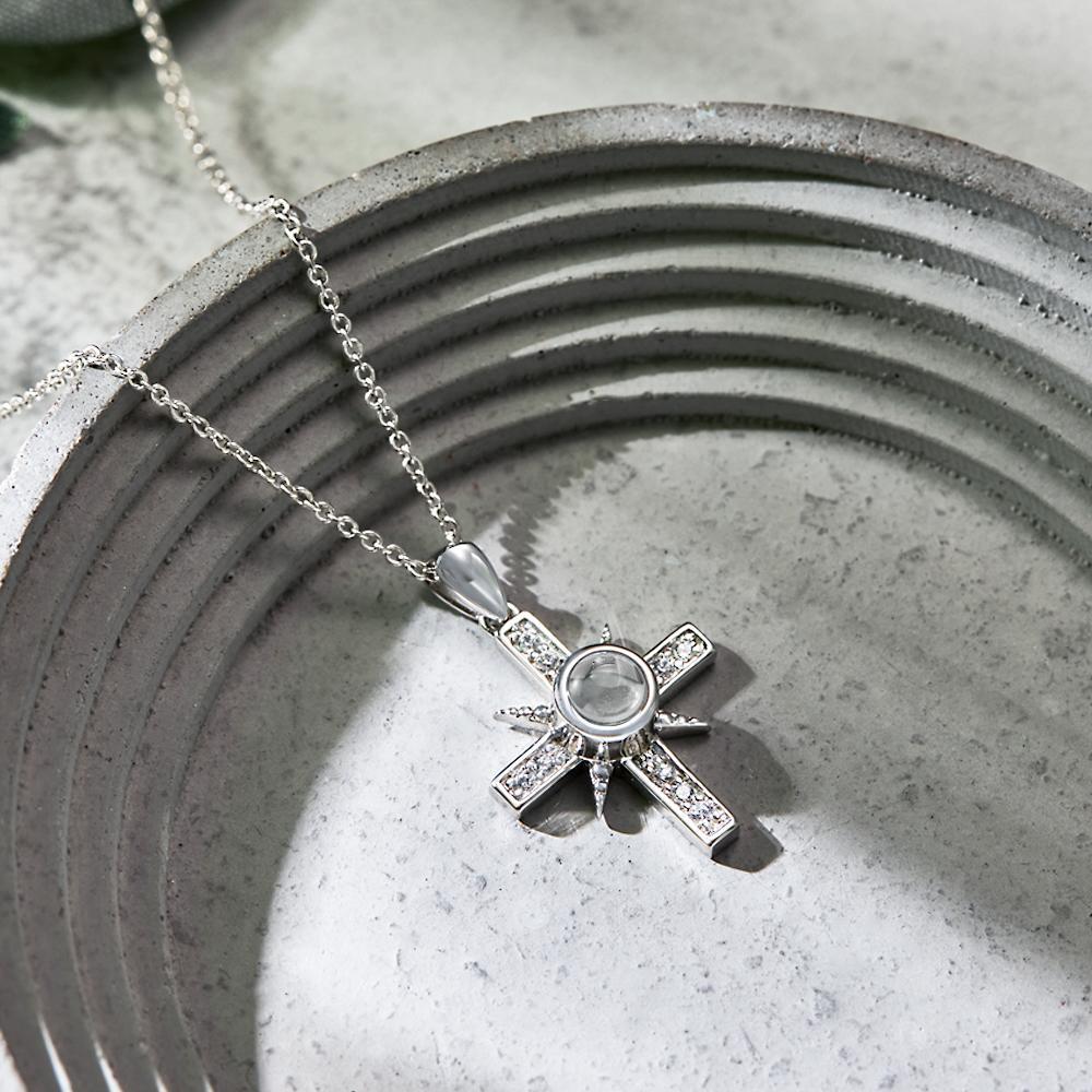 Collana Personalizzata Per Proiezione Di Foto Incrociate, Regali Personalizzati Per Gioielli Fotografici Per Donne - tuacollananome