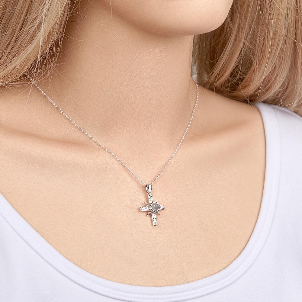 Collana Personalizzata Per Proiezione Di Foto Incrociate, Regali Personalizzati Per Gioielli Fotografici Per Donne - tuacollananome