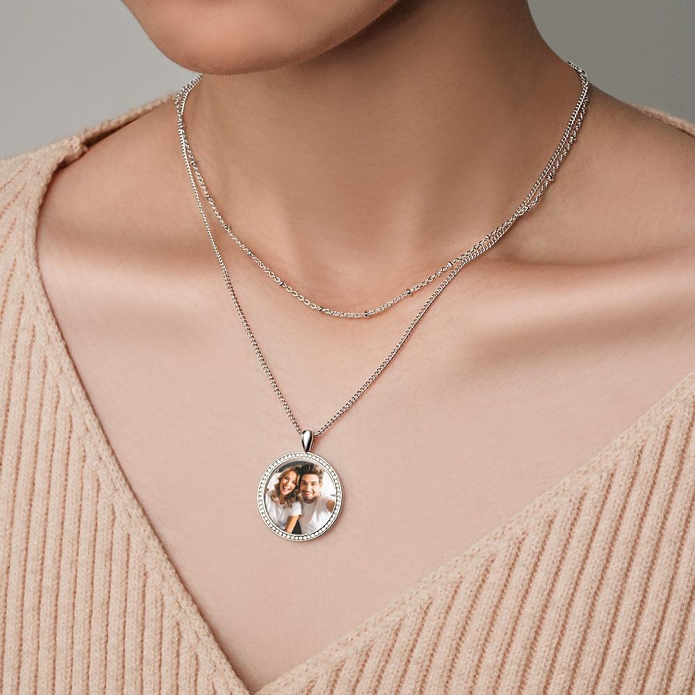 Collana Personalizzata A Strati Collana Con Foto Regali Di Anniversario - tuacollananome