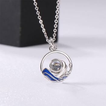 Collana Ti Amo In 100 Lingue Collana Con Proiezione Di Foto Incise Regalo Unico Argento - Donna - tuacollananome
