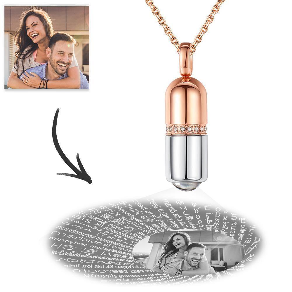 Collana Ti Amo In 100 Lingue Collana Con Proiezione Di Foto Regali Unici - tuacollananome
