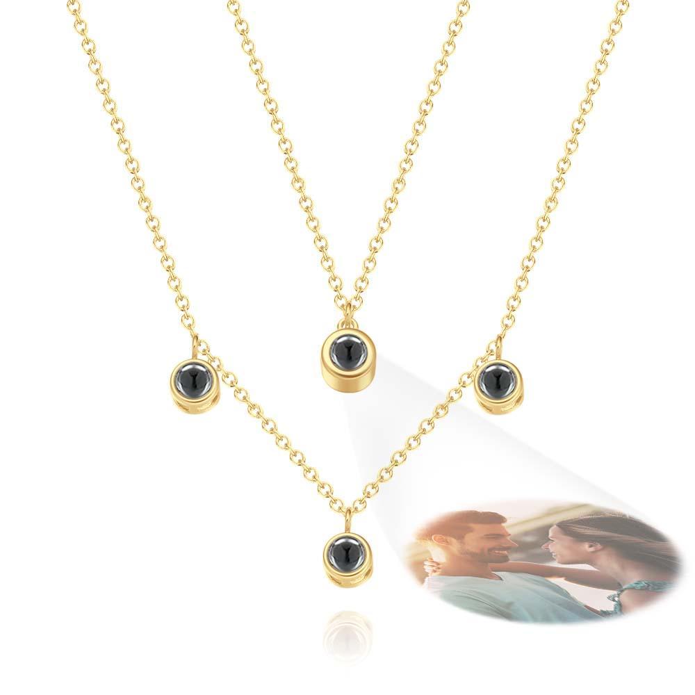 Collana Con Foto A Doppia Catena Collana Con Proiezione Personalizzata Collana Regalo Per Le Donne - tuacollananome