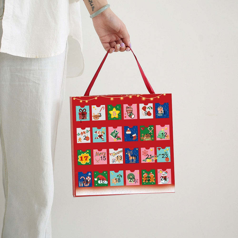 Set Di Orecchini Con Ciondoli A Sorpresa, Collana Con Conto Alla Rovescia Per Calendario Natalizio Dell'avvento 24 - tuacollananome