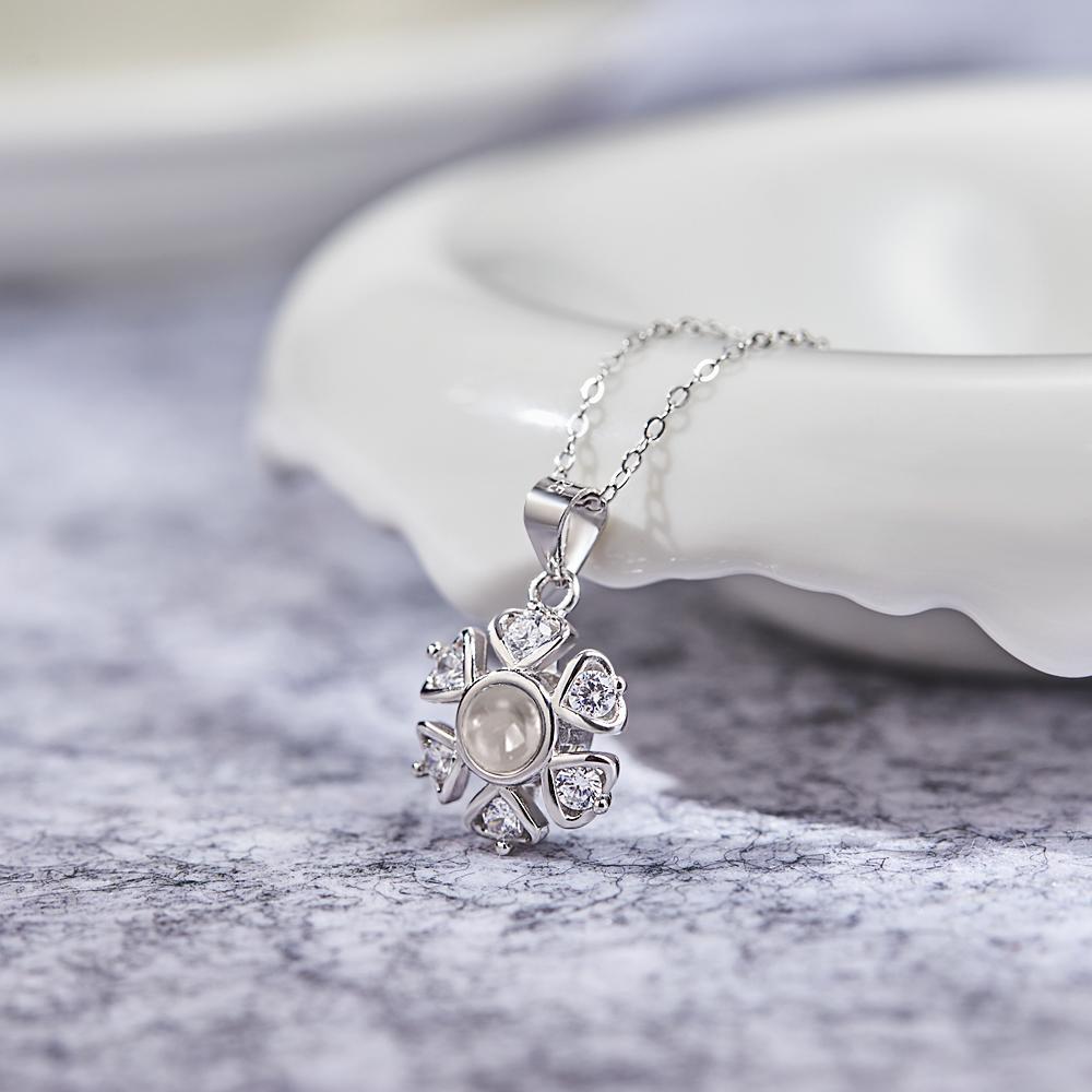 Collana Personalizzata Per Proiezione Fotografica Collana Personalizzata Con Foto Di Girasole, Regalo Per Lei - tuacollananome