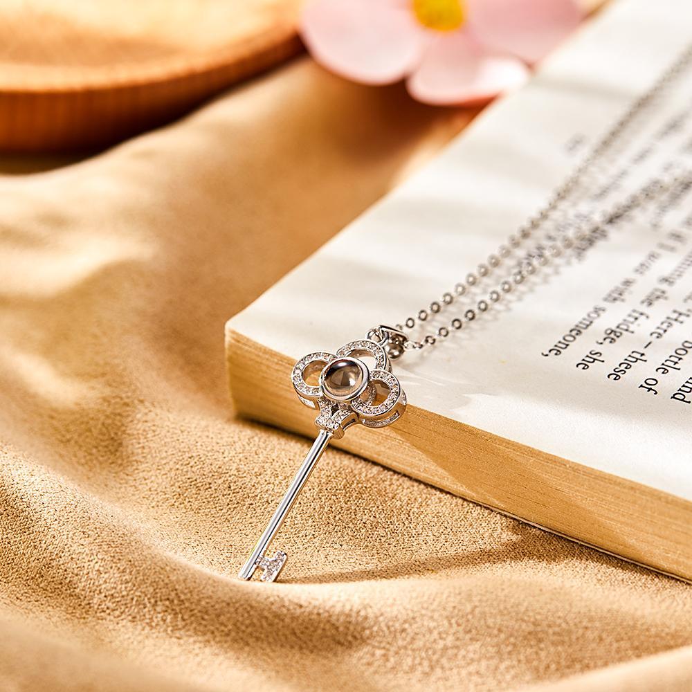 Collana Con Proiezione Di Foto Personalizzata Collana Con Chiave Creativa Regalo Di Compleanno - tuacollananome