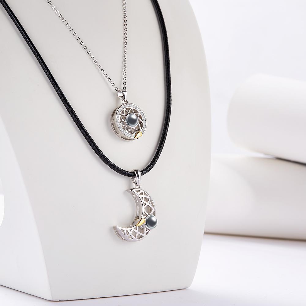 Regali Fotografici Personalizzati Proiezione Di Regali Commemorativi Per Coppie Di Sole E Luna - tuacollananome