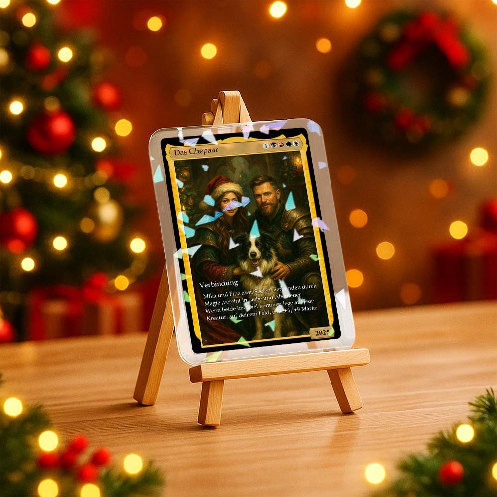 Carta Mtg Personalizzata In Stile Fantasy - Regalo Da Collezione Personalizzato Per Coppie E Amici - 