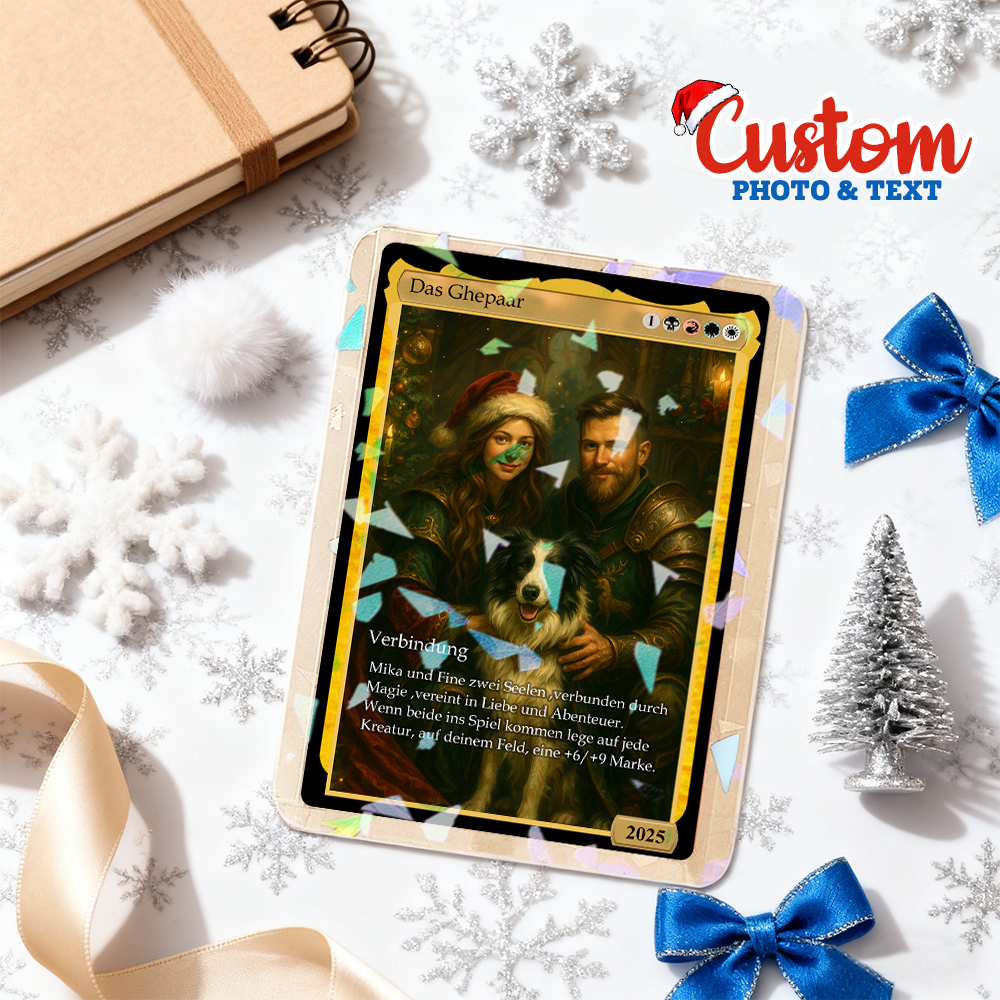 Carta Mtg Personalizzata In Stile Fantasy - Regalo Da Collezione Personalizzato Per Coppie E Amici - 