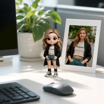 Mini Figura 3d Personalizzata Dalla Tua Foto Giocattolo Da Scrivania Personalizzato Per L'arredamento Dell'ufficio - 
