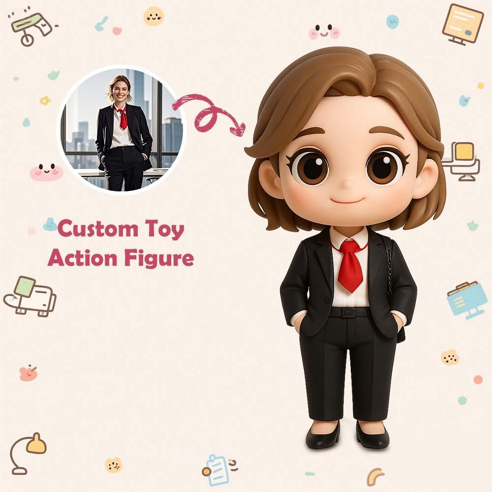 Action Figure 3d Personalizzata Dalla Tua Foto, Action Figure Giocattolo Personalizzata Per Il Tuo Capo, Regali Personalizzati Per Il Tuo Capo - 