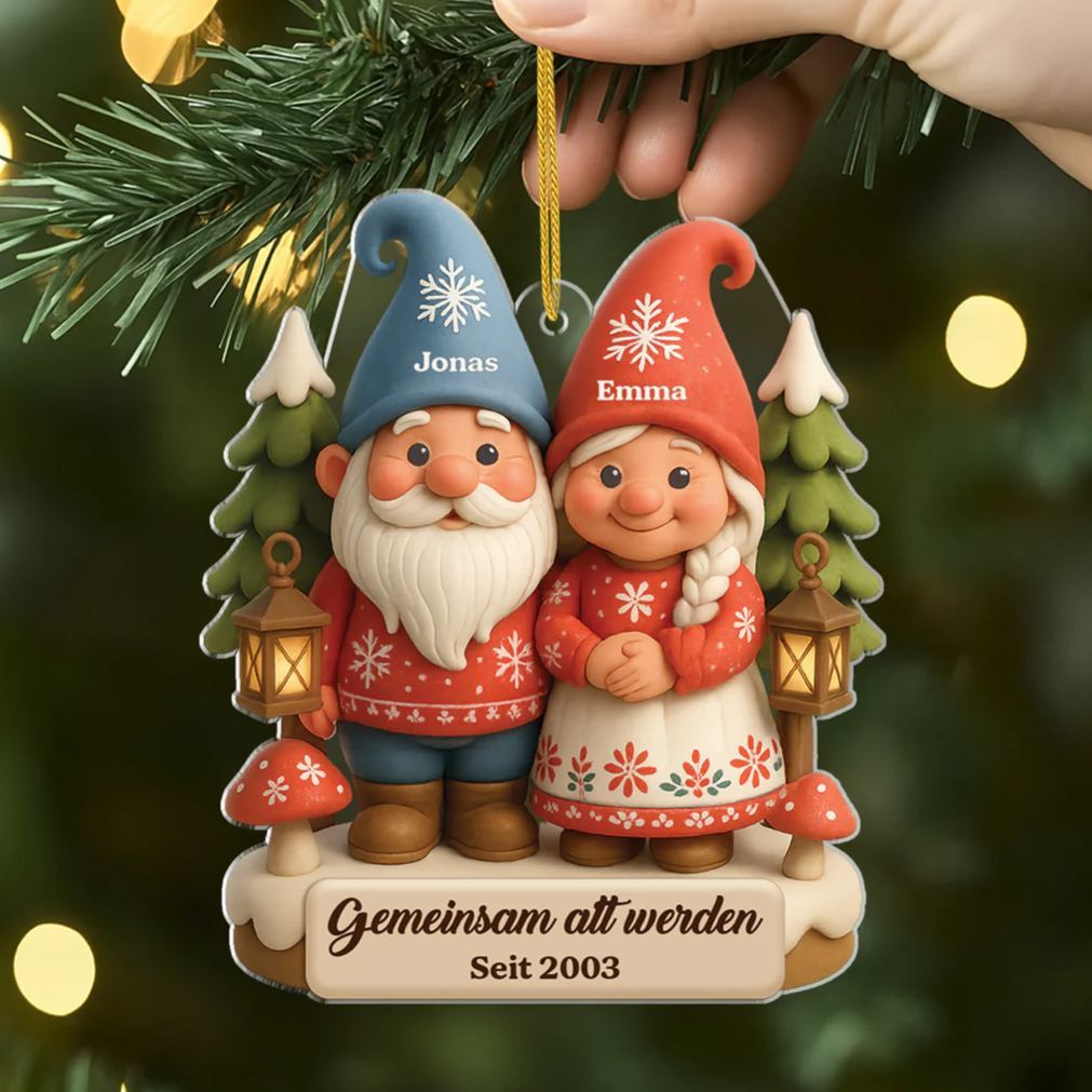Decorazioni Personalizzate - Invecchiare Insieme Grazie All'effetto 3d - Regali Di Natale Personalizzati Decorazioni Natalizie Per Coppie Decorazioni Per L'albero Di Natale - 