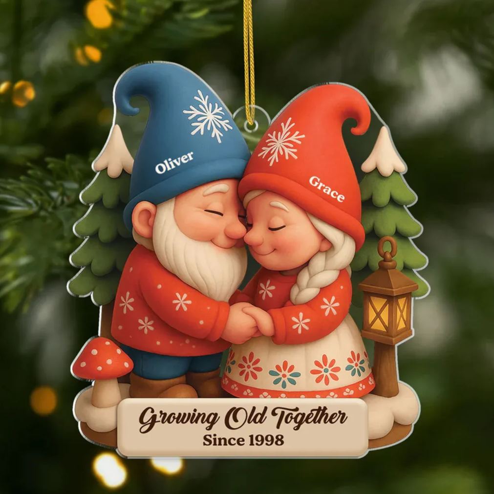 Decorazioni Personalizzate - Invecchiare Insieme Grazie All'effetto 3d - Regali Di Natale Personalizzati Decorazioni Natalizie Per Coppie Decorazioni Per L'albero Di Natale