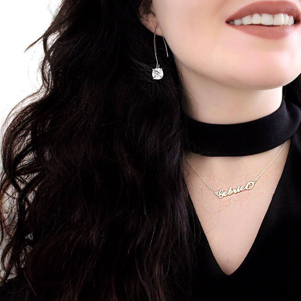 Collana Con Nome Carrie Placcato Oro 14K Collana Con Nome Personalizzato In Rame