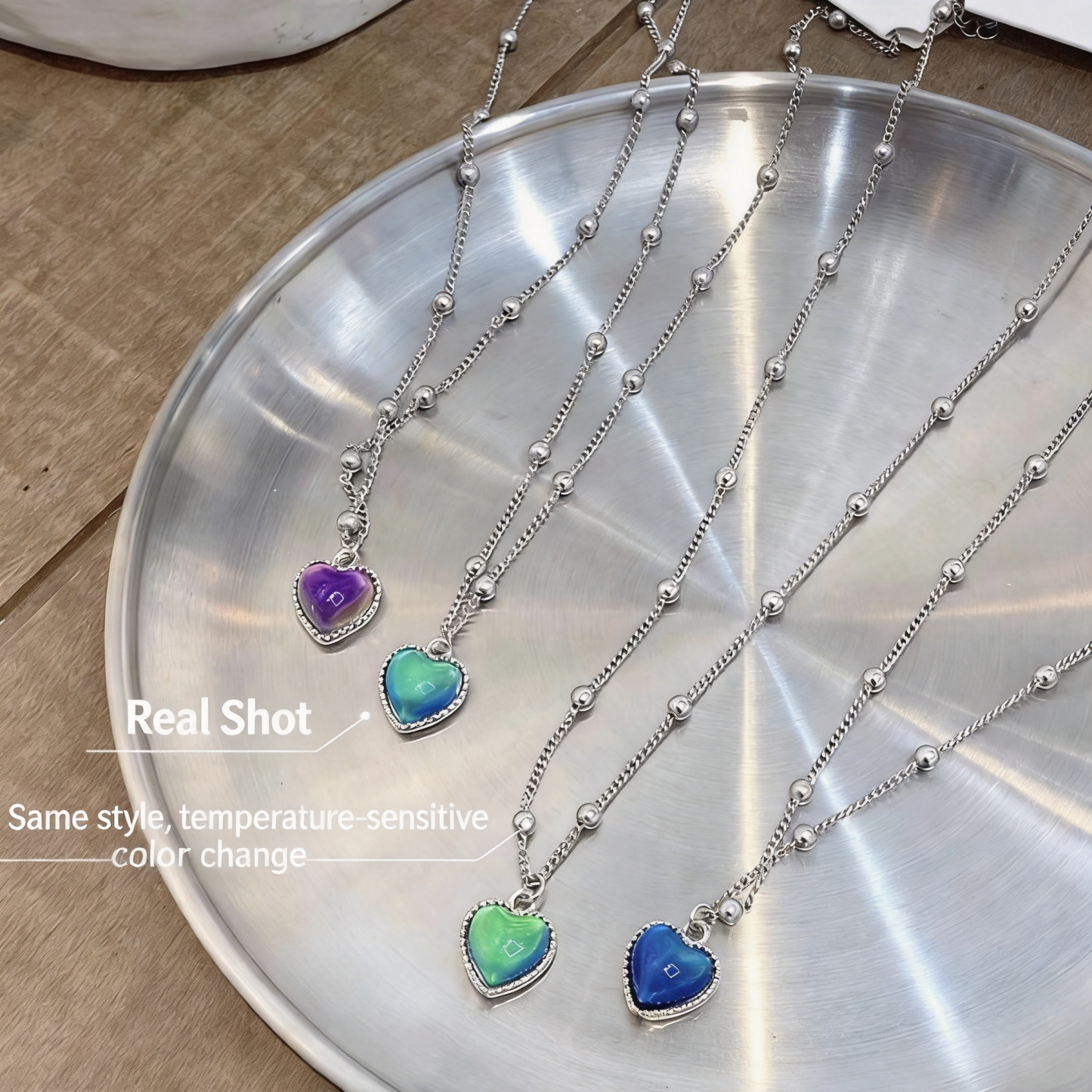 Collana Con Temperatura Che Cambia Colore Collana Con Ciondolo Termocromico Regali Unici Di Gioielli Che Cambiano Colore Attivati ​​dalla Temperatura Per Lei - 