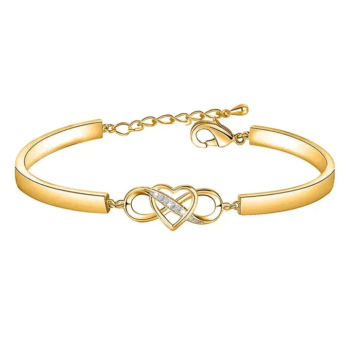 Bracciale Keep Me In Your Heart Bracciale A Forma Di Cuore Elegante Simbolo Di Amore E Connessione Design A Forma Di Cuore Concatenato Regali Per Le Donne - 