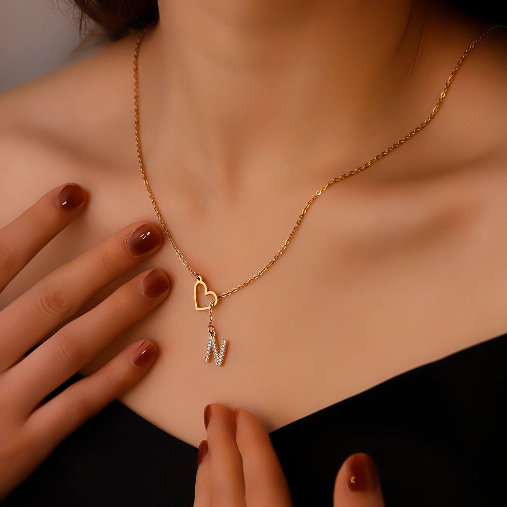 Collana Con Iniziale Personalizzata, Collana Con Ciondolo Iniziale Personalizzato, Collana Minimalista Con Una Sola Lettera, Regalo Per Lei - 