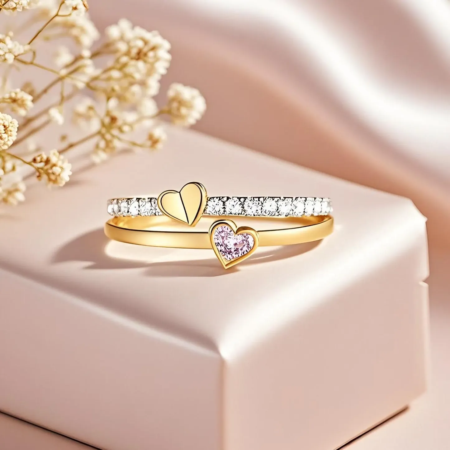 Anello Della Mamma Mamma E Figlia Unite Nel Cuore Gioiello Sentimentale Regalo Per La Mamma Regali Per La Festa Della Mamma - 