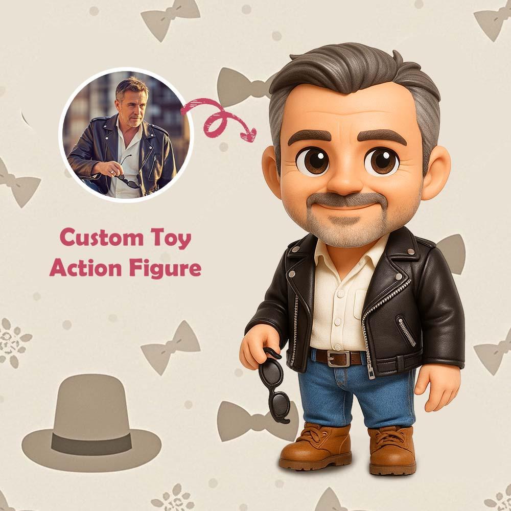 Figurine Articulée 3d Personnalisée. Transformez Votre Photo En Un Cadeau Unique Pour Votre Père. - votrecollierprenomfr