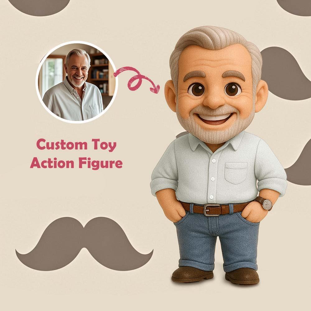 Figurine Articulée 3d Personnalisée. Transformez Votre Photo En Un Cadeau Unique Pour Votre Père. - votrecollierprenomfr