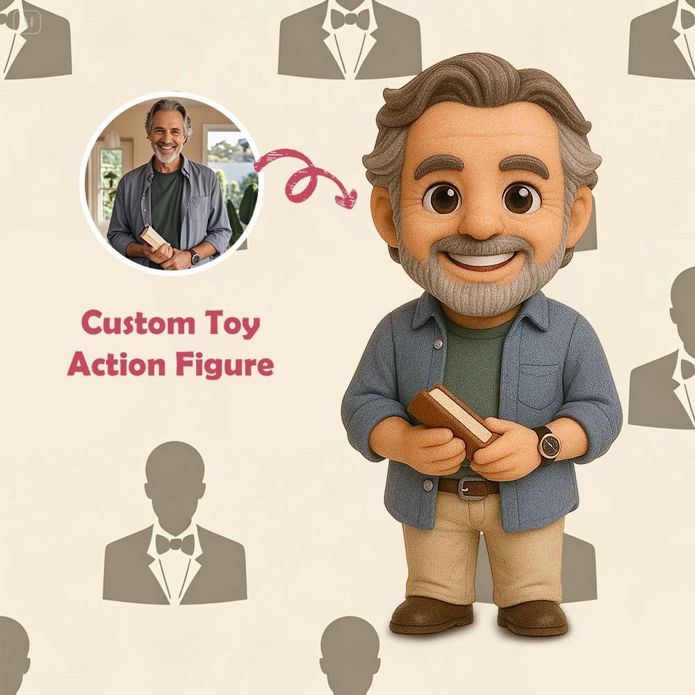 Figurine Articulée 3d Personnalisée. Transformez Votre Photo En Un Cadeau Unique Pour Votre Père. - votrecollierprenomfr