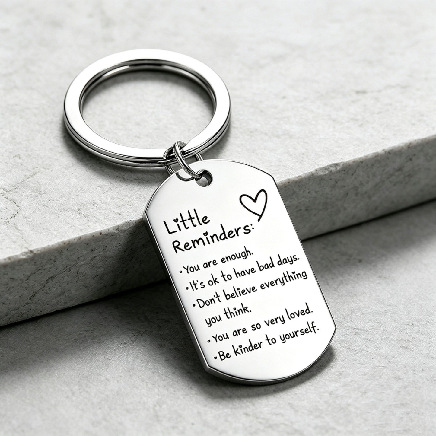 Porte-clés Petits Rappels Inspirants Standard Petits Rappels Inspirants Porte-clés étiquette De Chien En Acier Inoxydable Cadeaux Pour Amis - votrecollierprenomfr