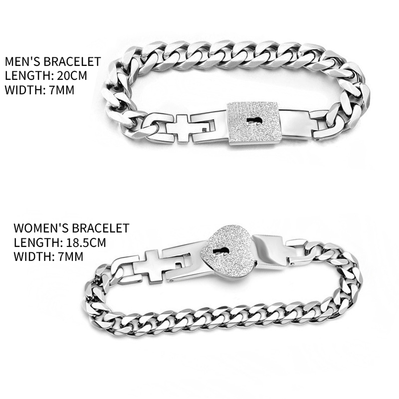 Bracelets De Couple À Clé Secrète Bracelets Exclusifs Love Lock Verrouillez Et Déverrouillez Votre Ensemble D'amour - votrecollierprenomfr