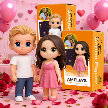 Figurine 3d Personnalisée À Partir D'une Photo. Un Cadeau De Noël Mignon Et Personnalisé Pour Hommes, Femmes Et Enfants. - votrecollierprenomfr