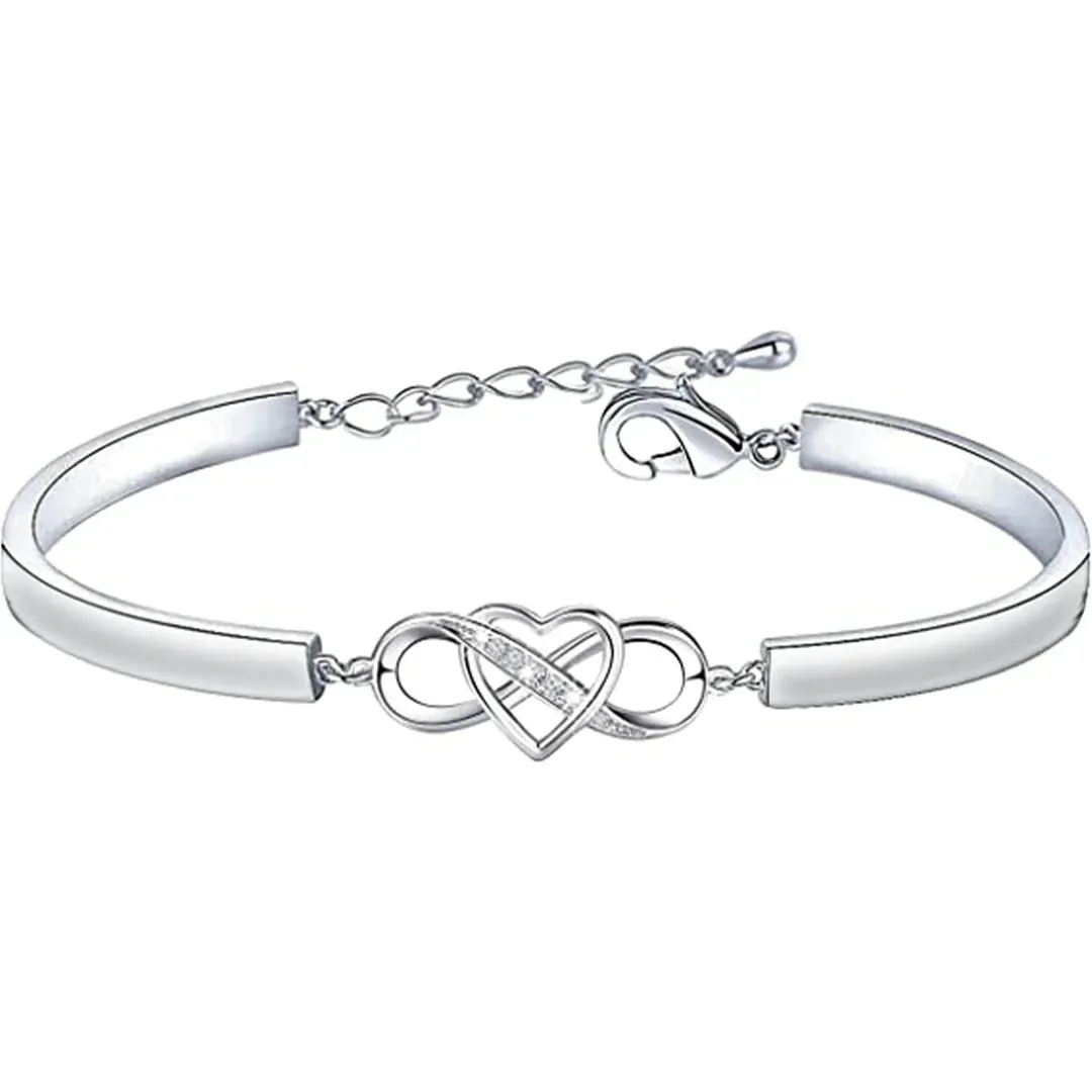 Bracelet « Garde-moi Dans Ton Cœur » - Bracelet Cœur - Symbole Élégant D'amour Et De Connexion - Design Cœur Entrelacé - Cadeau Pour Femme - votrecollierprenomfr