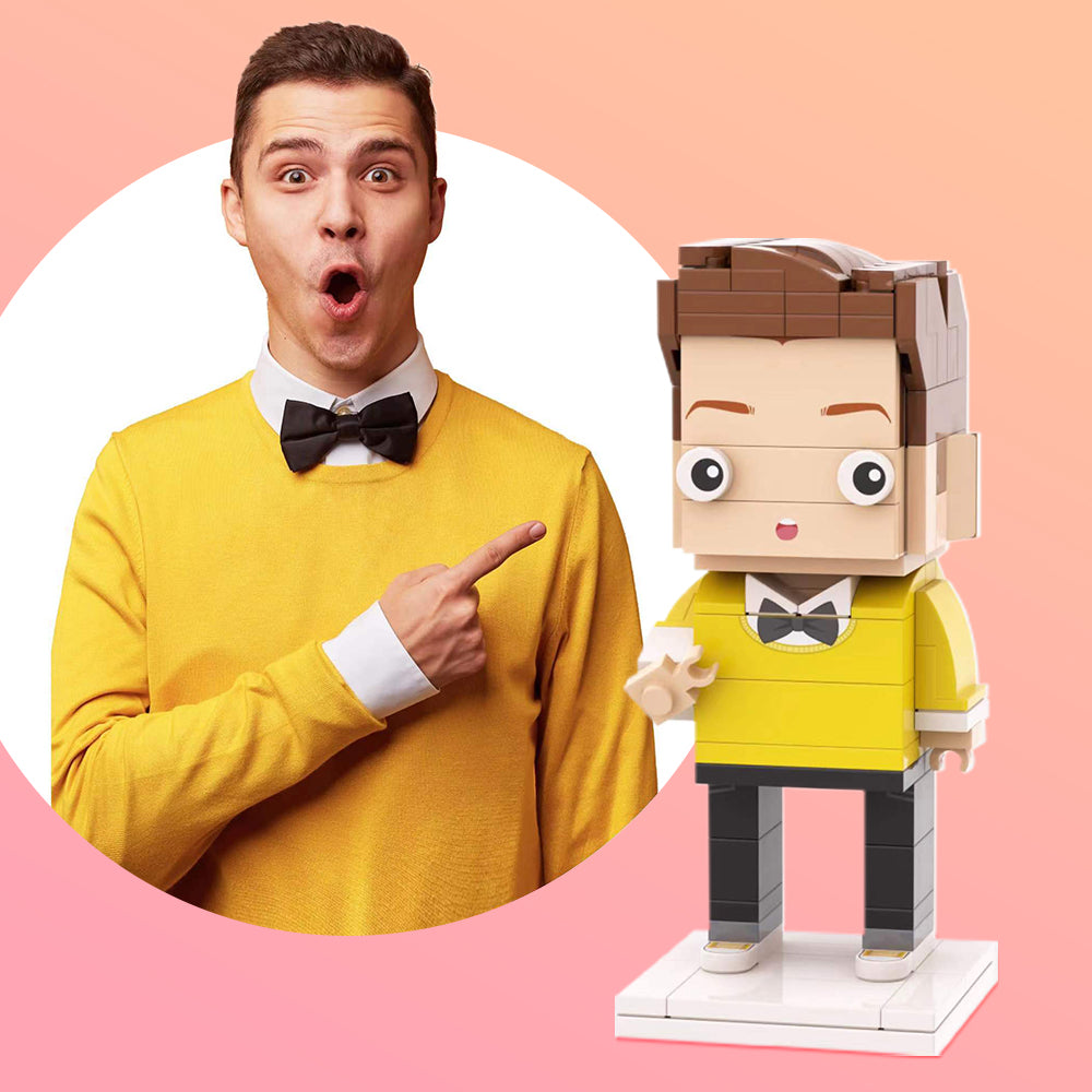 Corps Complet Personnalisable 1 Personne Figurines En Brique Personnalisées Petit Bloc De Particules Jouet Brique Moi Figurines Drôle Garçon