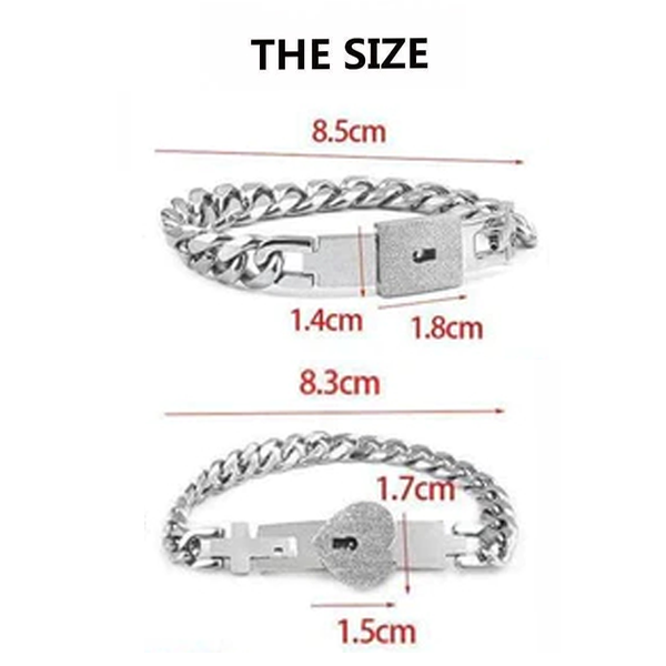 Bracelet Avec Serrure Et Clé, Cadeau De Saint-valentin Pour Les Couples - votrecollierprenomfr