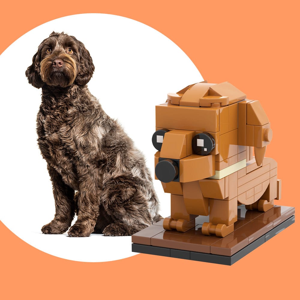 Caniche géant personnalisable Corps entier 1 chien photo Figurines en briques personnalisées Figurines caniche géant personnalisées uniquement