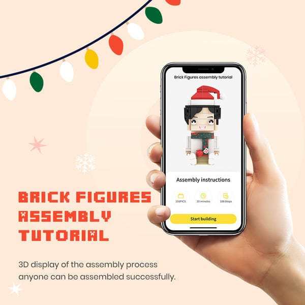 Figurines En Brique Personnalisées Corps Complet Personnalisable 1 Personne Meilleurs Cadeaux Pour La Fête Des Pères - votrecollierprenomfr