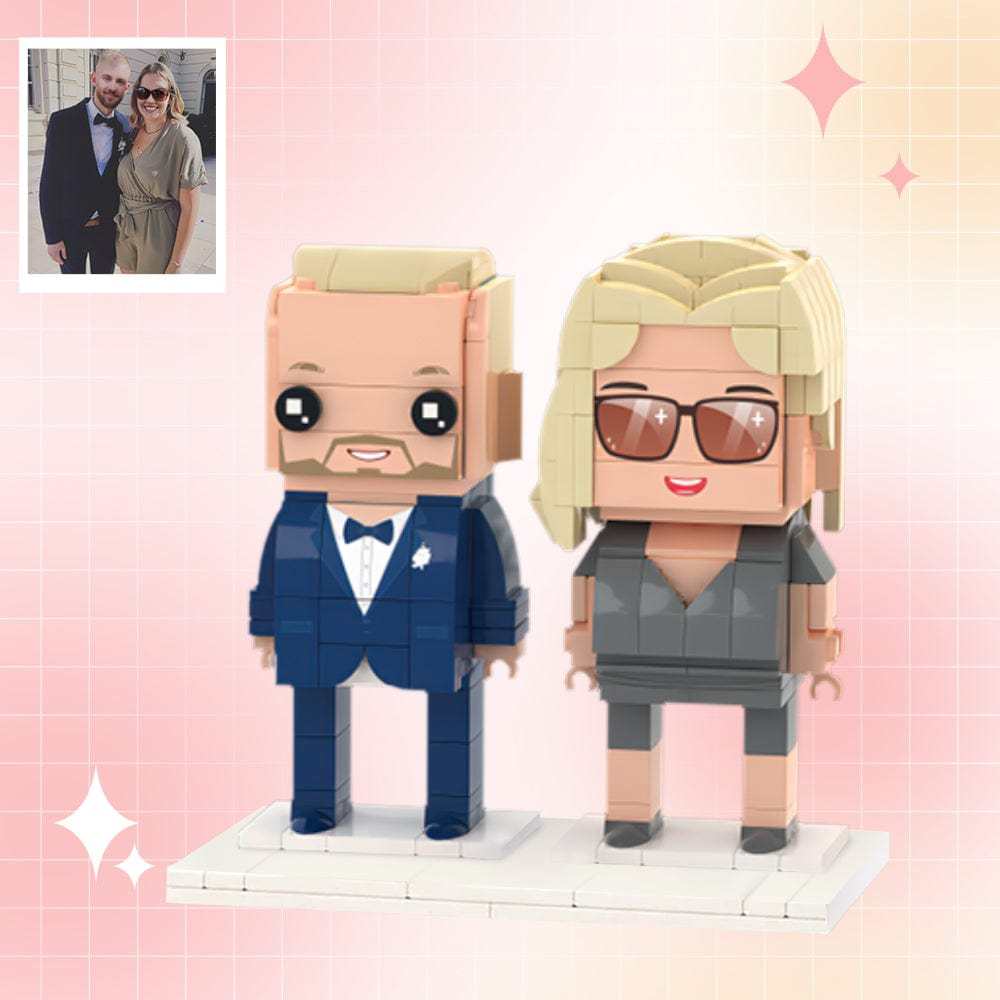 Personnalisable Entièrement Corps 2 Personnes Chiffres De Briques Personnalisés Cool Couple Brick Me Chiffres - votrecollierprenomfr