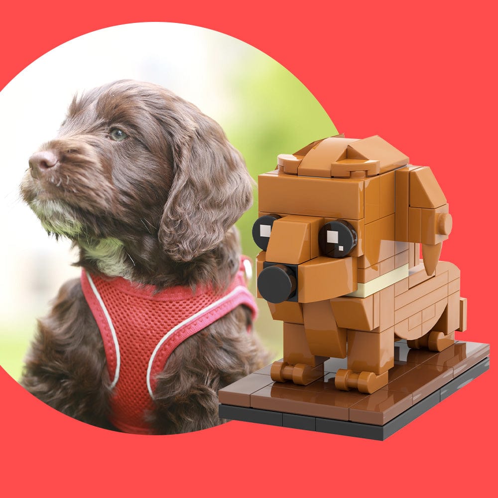 Caniche géant personnalisable Corps entier 1 chien photo Figurines en briques personnalisées Figurines caniche géant personnalisées uniquement