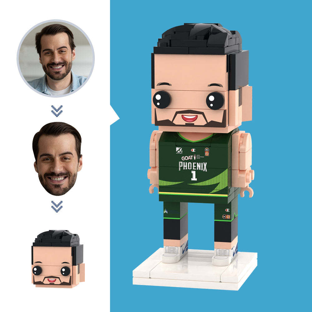 Figurines Tête D'homme Personnalisées, Petit Bloc De Particules, Jouet Personnalisable, Cadeaux Artistiques En Brique - votrecollierprenomfr