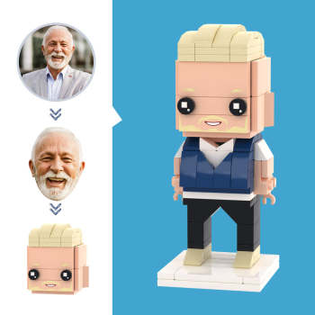 Figurines De Gars Cool À Tête Personnalisée, Jouet En Bloc De Petites Particules, Cadeaux D'art En Brique Personnalisables - votrecollierprenomfr