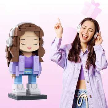Figurines En Brique Personnalisées Pour 1 Personne, Corps Complet, Jouet En Blocs De Petites Particules, Cadeaux Créatifs Pour Elle - votrecollierprenomfr