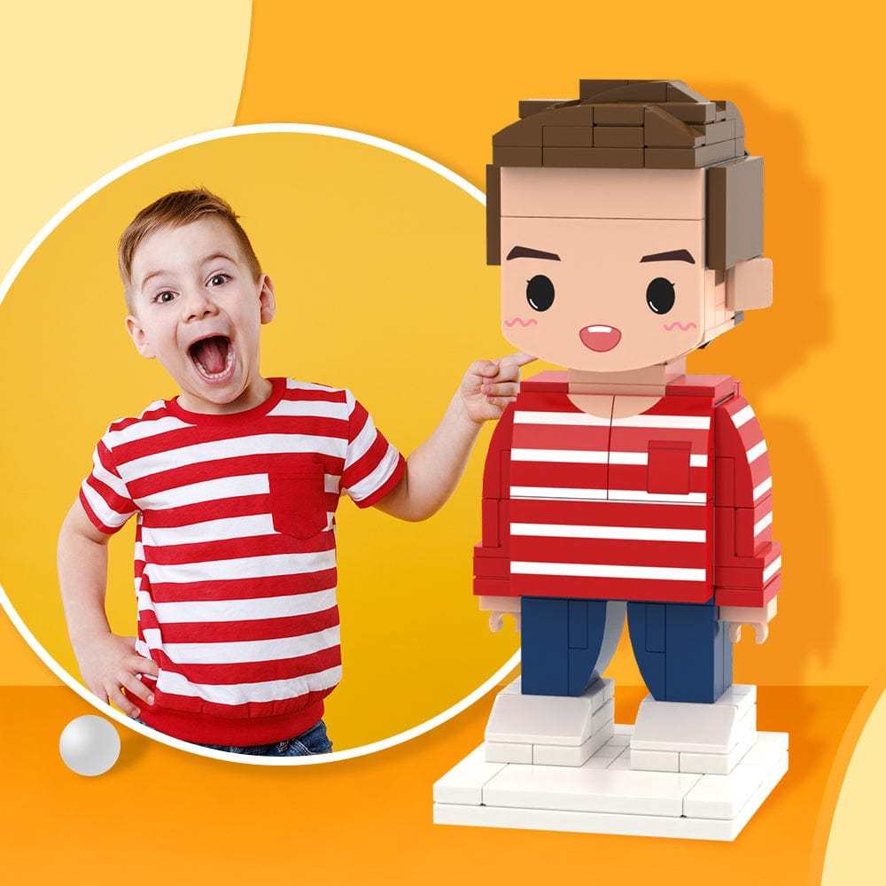 Cadeaux Créatifs Pour Enfants, Corps Complet Personnalisable, Figurines En Brique Personnalisées Pour 1 Personne, Jouet En Blocs De Petites Particules - votrecollierprenomfr