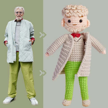 Poupée Au Crochet Personnalisée, Cadeaux Personnalisés, Mini Poupées Tissées À La Main, Poupée De Mode Pour Grand-mère - votrecollierprenomfr