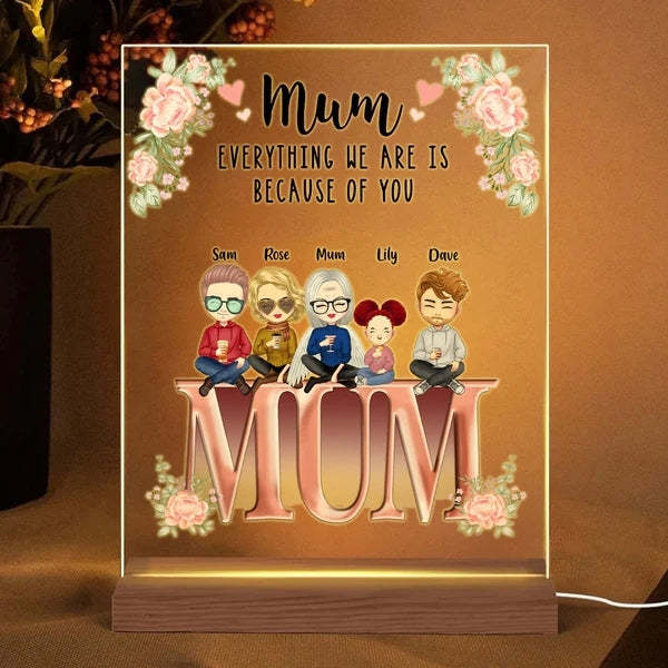 Cadeau Fête Des Mères Plaque Acrylique Personnalisée Mère Et Enfants Meilleurs Amis Cadeaux Pour Maman - votrecollierprenomfr