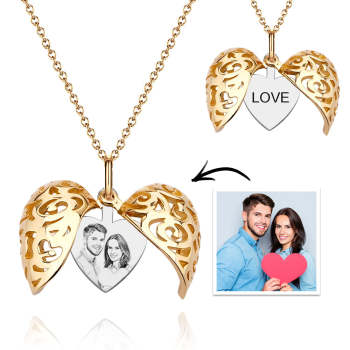 Collier Avec Médaillon En Forme De Cœur D'amour, Collier Avec Photo Gravée Avec Totem, Bijoux Commémoratifs, Cadeau Souvenir En Forme De Cœur Pour La Famille, Les Mamans Et Les Amis - votrecollierprenomfr