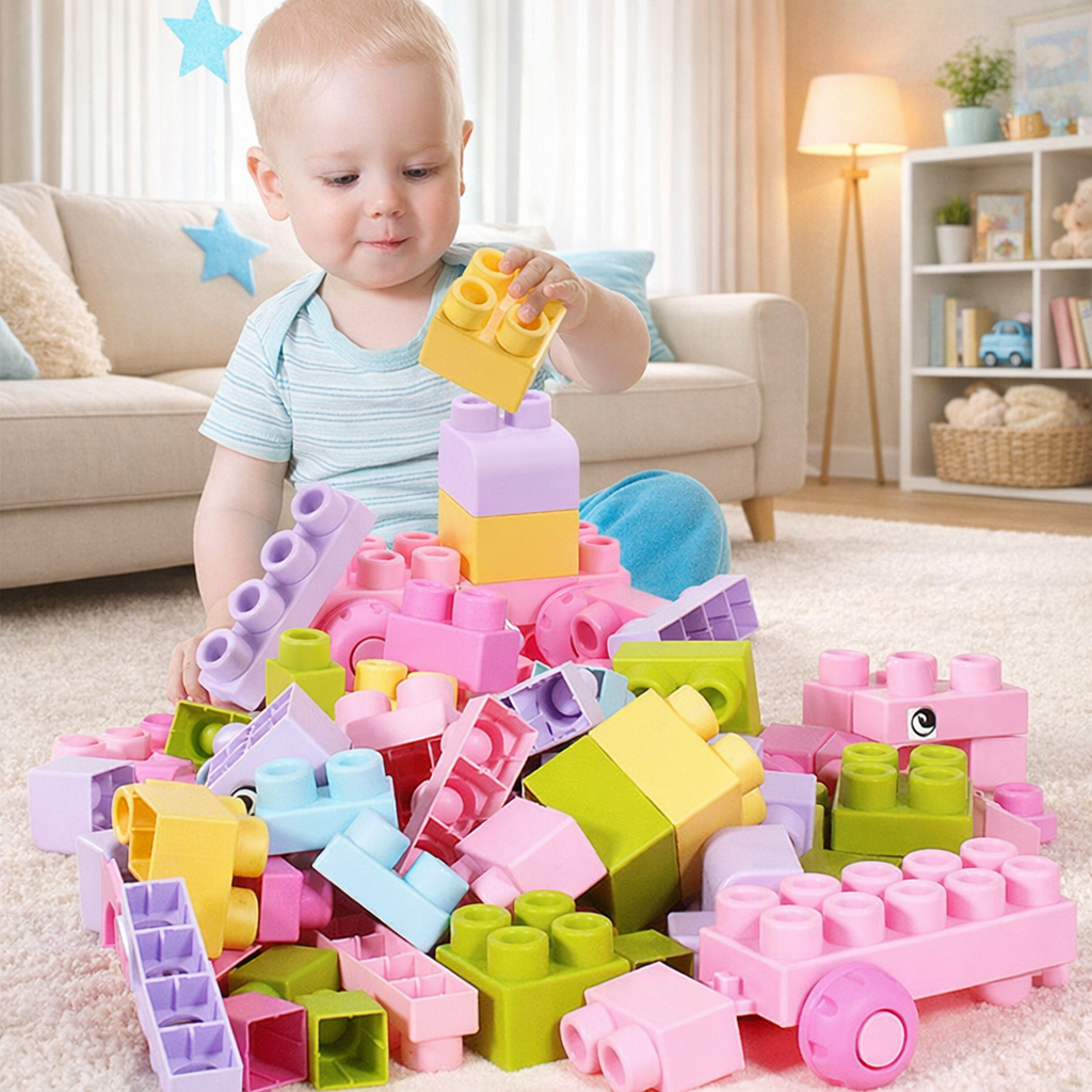 Blocs De Construction En Gelée : 40 Pièces De Blocs Sensoriels Montessori En Mousse