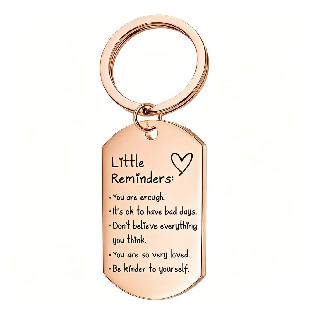 Porte-clés Petits Rappels Inspirants Standard Petits Rappels Inspirants Porte-clés étiquette De Chien En Acier Inoxydable Cadeaux Pour Amis - votrecollierprenomfr