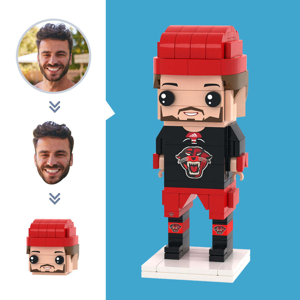 Figurines De Sport De Tête Personnalisées, Petit Bloc De Particules, Jouet Personnalisable, Cadeaux D'art En Brique - votrecollierprenomfr