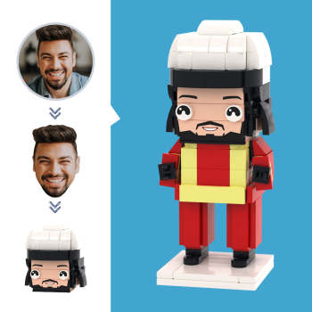 Figurines De Pompiers Personnalisées, Petit Bloc De Particules, Jouet Personnalisable, Cadeaux Artistiques En Brique - votrecollierprenomfr