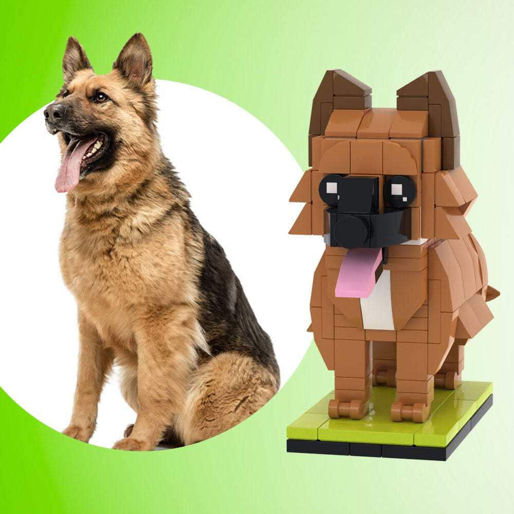 Corps Complet Personnalisable Berger Allemand 1 Photo De Chien Chiffres De Brique Personnalisés Petit Bloc De Particules Brick Me Figures Berger Allemand Personnalisé Uniquement - votrecollierprenomfr