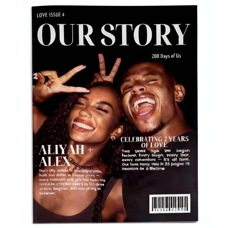 Magazine Personnalisé « histoire D'amour » De 16 Pages Pour Les Couples À L'occasion De La Saint-valentin