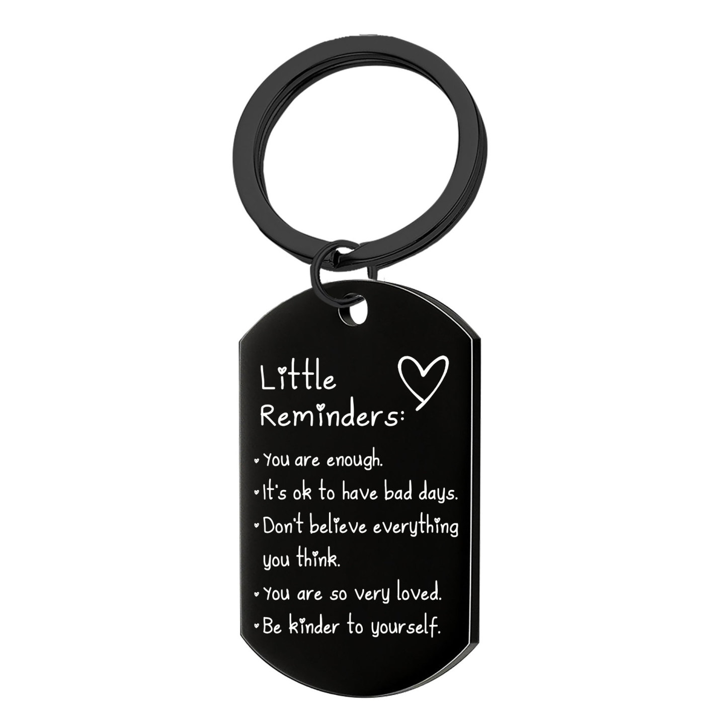 Porte-clés Petits Rappels Inspirants Standard Petits Rappels Inspirants Porte-clés étiquette De Chien En Acier Inoxydable Cadeaux Pour Amis - votrecollierprenomfr