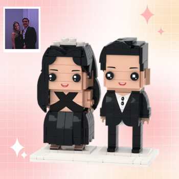 Personnalisable Entièrement Corps 2 Personnes Figurines En Brique Personnalisées Robes De Soirée Brique Moi Figurines - votrecollierprenomfr