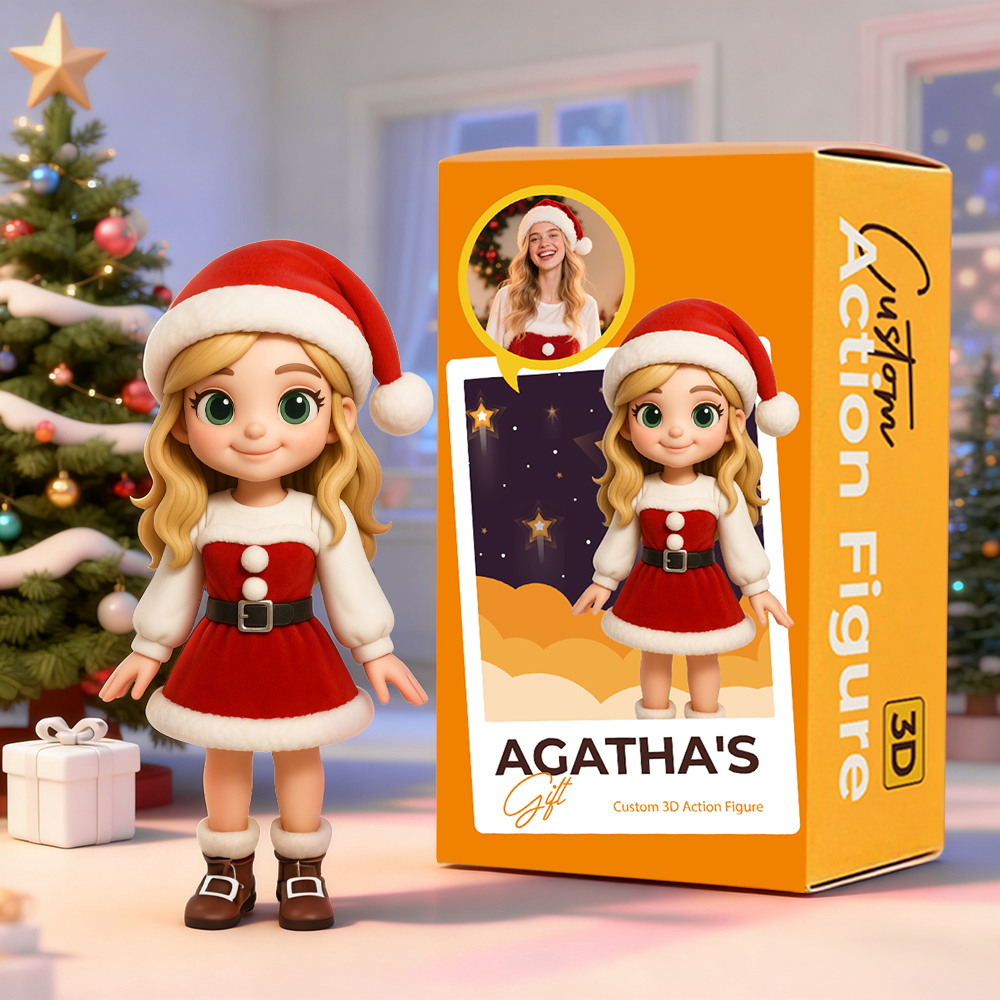 Figurine 3d Personnalisée À Partir De Votre Photo - Mini Poupée Personnalisée - Cadeau De Noël Pour Couples, Famille Et Amis